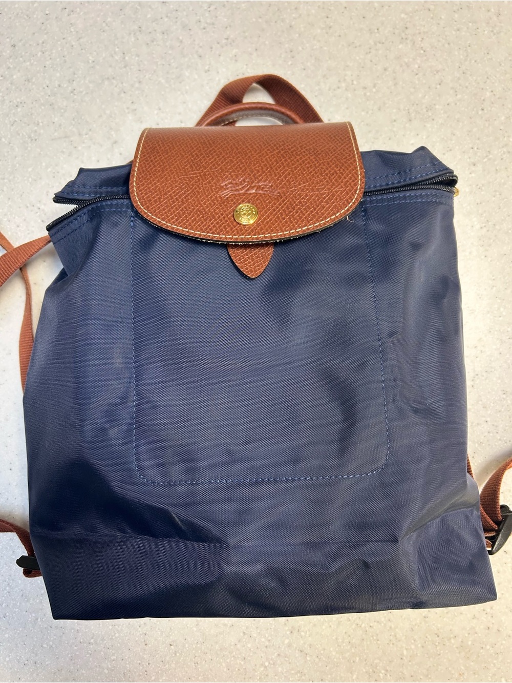 Longchamp Le Pliage Navy Blue Backpack